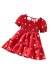 Sukienka dziewczęca N203 czerwony