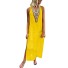 Sukienka maxi damska A1 żółty