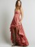 Sukienka maxi z odkrytymi plecami różowy