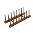 Suport pentru farfurii din lemn Organizator din lemn pentru bucatarie Organizator pentru bucatarie Scurgator de vase 31 x 11,5 cm maro inchis