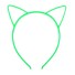 Svietiaca párty čelenka s mačacími uši 2 ks zelená