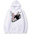 Sweatshirt mit Blumen weiß