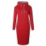 Sweatshirtkleid mit Stehkragen rot