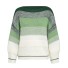 Sweter damski w paski G338 zielony