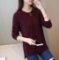 Sweter damski z dzianiny A2118 bordowy