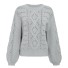 Sweter damski z dzianiny G358 szary