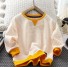 Sweter dziecięcy w paski L581 żółty