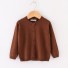 Sweter dziecięcy z guzikami L592 brązowy