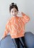 Sweter dziewczęcy L636 jasny pomarańczowy