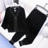 Sweter i spodnie damskie B1210 czarny