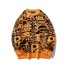 Sweter męski czaszka F302 pomarańczowy