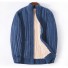 Sweter męski włochaty F246 niebieski
