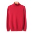 Sweter męski z golfem F170 czerwony