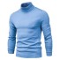 Sweter męski z golfem F171 jasnoniebieski