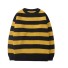 Sweter w paski F188 żółty