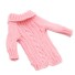 Sweter z dzianiny dla lalki różowy