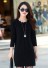 Sweterkowa mini sukienka damska czarny