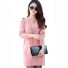 Sweterkowa mini sukienka damska różowy
