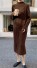 Sweterowa sukienka midi brązowy