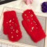 Świąteczne rękawiczki damskie czerwony