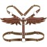 Szelki damskie ze skrzydłami brązowy