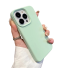Szilikon borítás iPhone 15 Pro Max készülékhez világos zöld