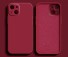 Szilikon védőburkolat iPhone 15 Pro készülékhez sötét vörös