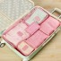 Színes utazásrendszerezők bőröndben - 6 db rózsaszín