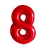 Születésnapi piros léggömb 100 cm-es számmal 8
