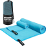 Szybkoschnący ręcznik sportowy Ręcznik na siłownię Szybkoschnący ręcznik plażowy 76 x 152 cm jasnoniebieski