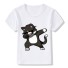 T-Shirt für Mädchen dabbing J622 Schwarze Katze