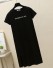 T-Shirt-Midikleid schwarz