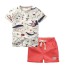 T-Shirt und Shorts für Jungen L1604 hellrot