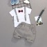 T-Shirt und Shorts für Jungen L1615 grau