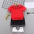 T-Shirt und Shorts für Jungen L1706 rot