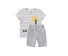 T-Shirt und Shorts für Jungen L1721 grau