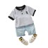 T-Shirt und Shorts für Jungen L1726 grau