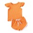 T-Shirt und Shorts für Mädchen L1118 orange