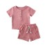 T-Shirt und Shorts für Mädchen L1415 rosa