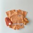 T-Shirt und Shorts für Mädchen L1418 orange