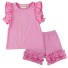 T-Shirt und Shorts für Mädchen L1445 rosa