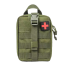 Taktikai orvosi orvosi hátizsák Taktikai katonai hátizsák Több zsebes orvosi táska Taktikai elsősegélynyújtó készlet 21 x 15 x 10 cm katonai zöld