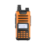 Taktisches Walkie-Talkie mit Antenne, Sender mit großer Reichweite, 16 km, professionelles Zweikanal-Walkie-Talkie, Hochleistungs-Walkie-Talkie, wasserdicht, 26,9 x 5,59 x 3,56 cm orange