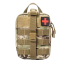 Taktyczny medyczny Plecak medyczny Taktyczny plecak wojskowy Torba medyczna z kilkoma kieszeniami Taktyczna apteczka 21 x 15 x 10 cm brązowy