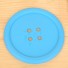 Tampon din silicon în formă de buton 5 buc albastru