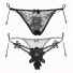 Tanga translucida de dama negru