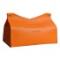 Taschentuchbox aus Leder orange