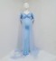 Těhotenské šaty na focení N925 světle modrá