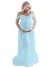 Těhotenské šaty na focení N926 světle modrá