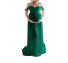 Těhotenské šaty na focení N926 tmavě zelená
